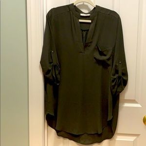 Henley tunic blouse